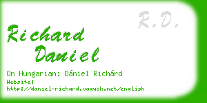 richard daniel business card