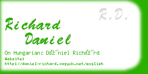 richard daniel business card